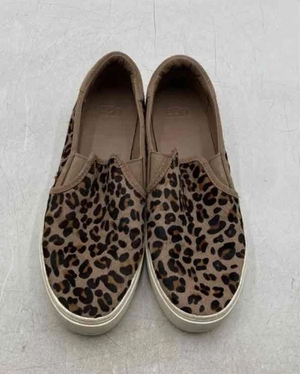 UGG JASS EXOTIC Womens Brown Black Leopard Print Slip On Sneakers Size US 9